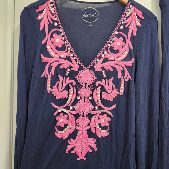 INC International Concept 2 piece Tunic Maxi Skirt set S/M - Picture 3 of 16